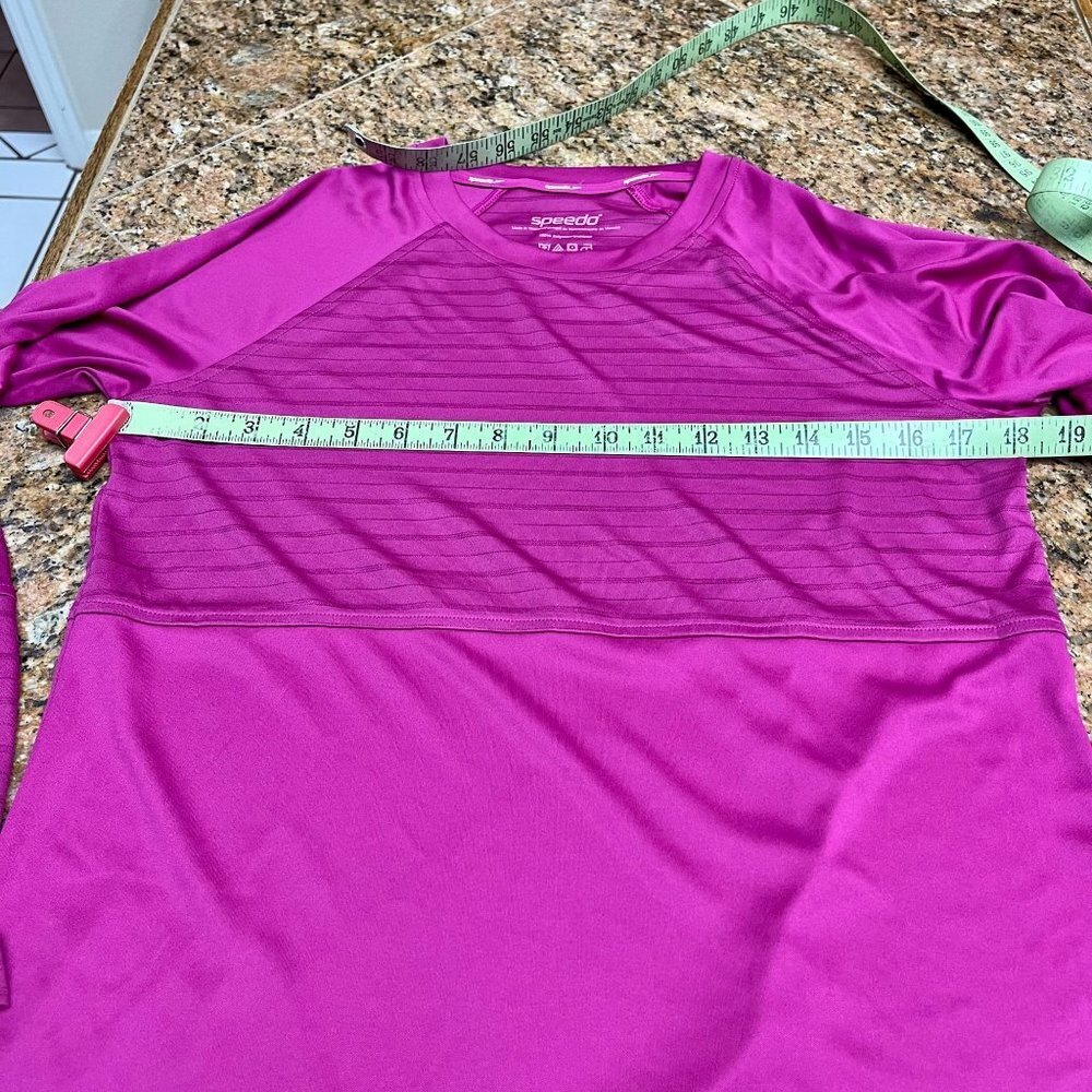 Speedo Women Long Sleeve Rash Guard Rashguard Shirt Top Pullover - Picture 8 of 12